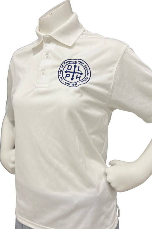 OLPH K-5th White Unisex Polo