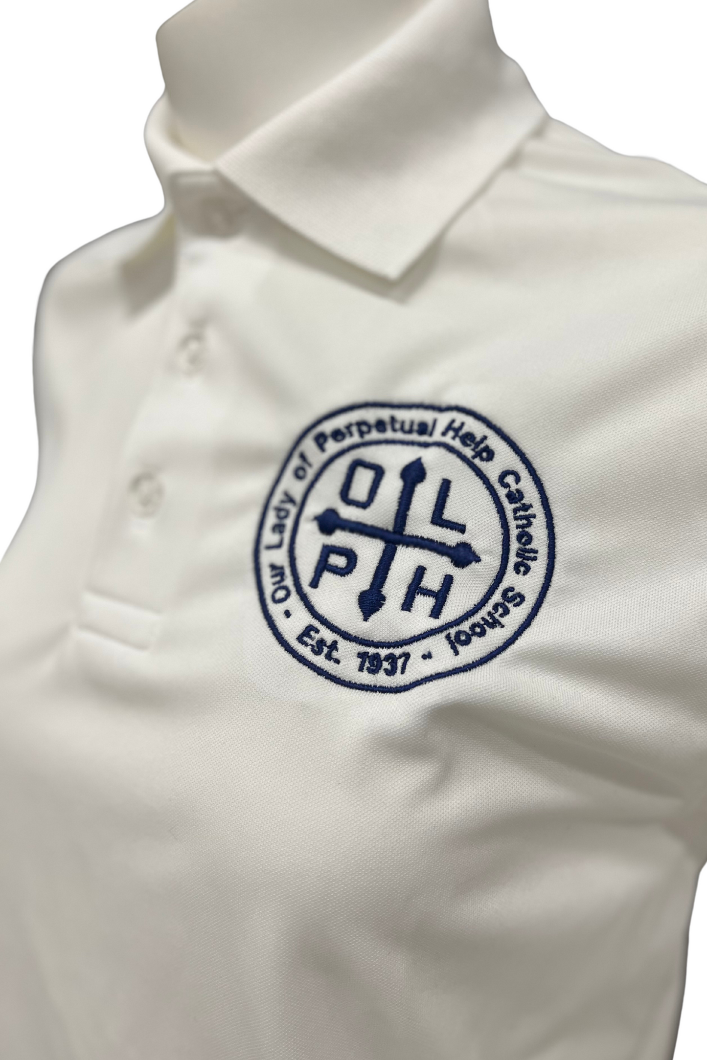 OLPH K-5th White Unisex Polo