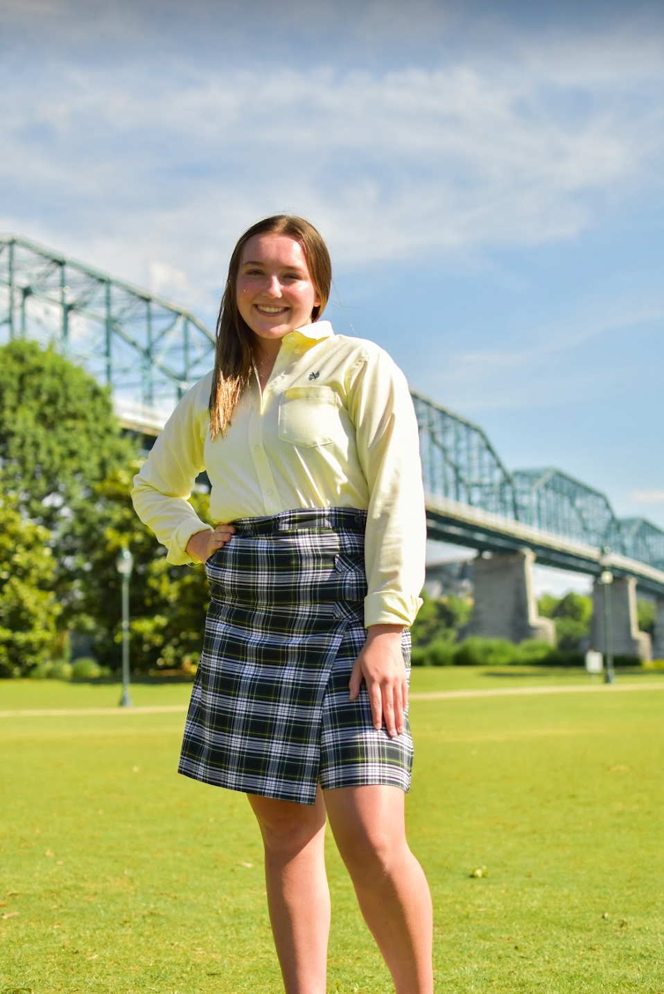 Notre Dame Plaid Skort