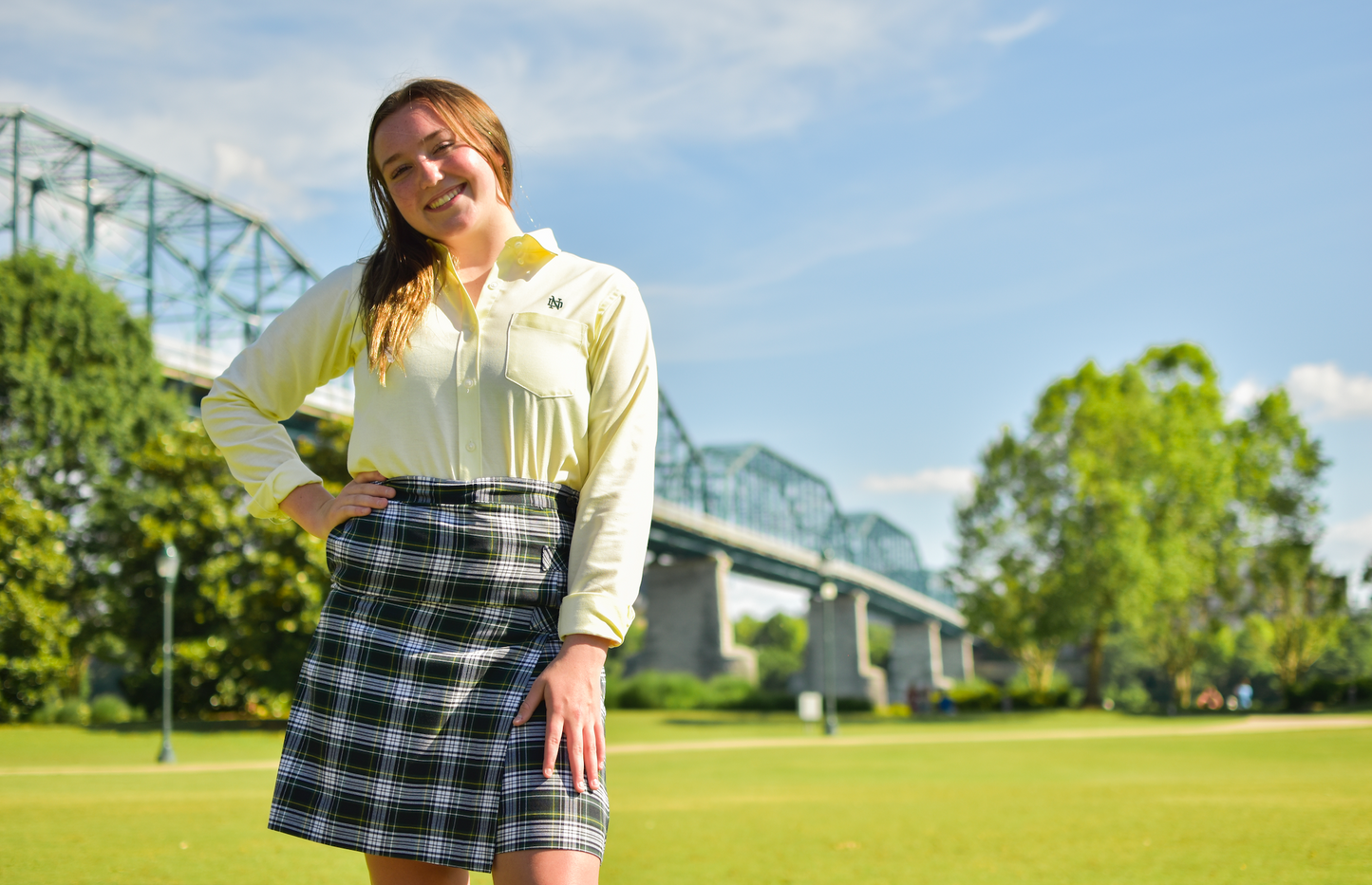 Notre Dame Plaid Skort