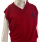 St Peters V-Neck Sweater Vest, Red