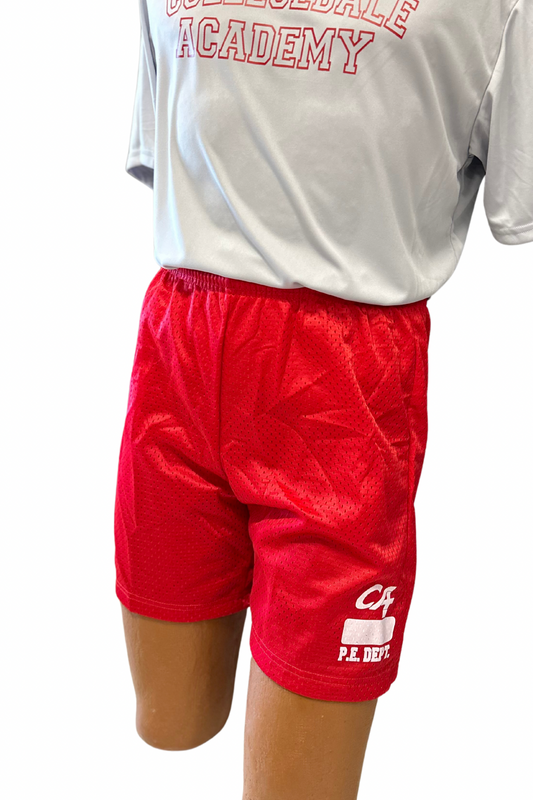 CA PE Shorts, Red